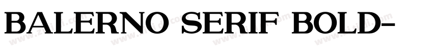 Balerno Serif Bold字体转换